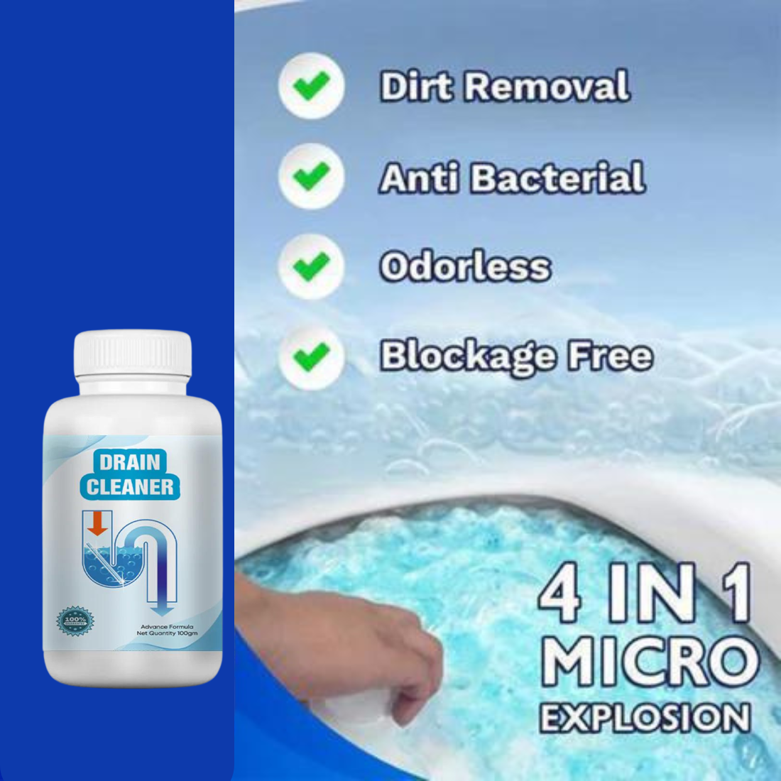 Powerful Drainage, Sinks & Pipes Blockage Removal Powder(BUY 1 GET 1 FREE)