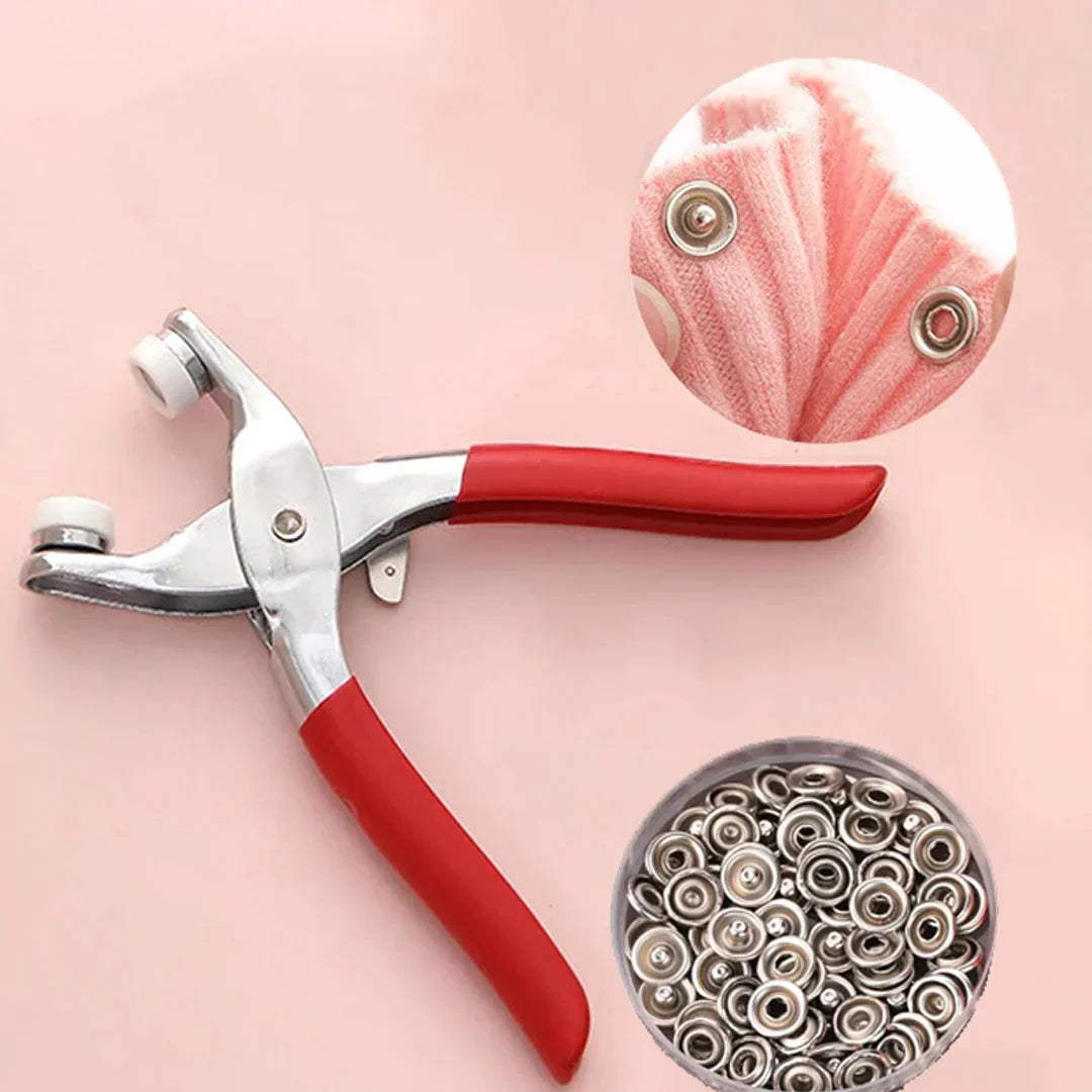 Pliers Button Press Tool For All Cloths With Free Buttons