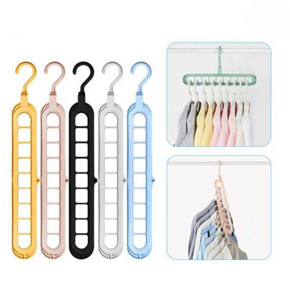 9 Hole Hangers Wardrobe Organizers