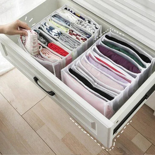 7 Grids Washable Wardrobe Clothes Organizer ( PACK OF 6 PIECES )