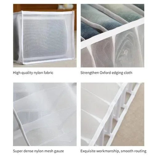 7 Grids Washable Wardrobe Clothes Organizer ( PACK OF 6 PIECES )