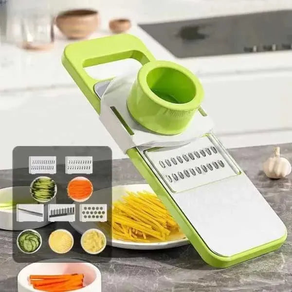 5 In 1 Vegetable Cutter Stainless Steel Multifunctional Grater For Vegetables Slicers Shredders Peeler (random Color)