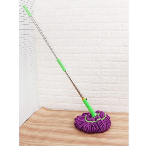 Extendable Twist Mop Fine Fiber Floor Mop – 2-in-1 Rotatable Adjustable Mop