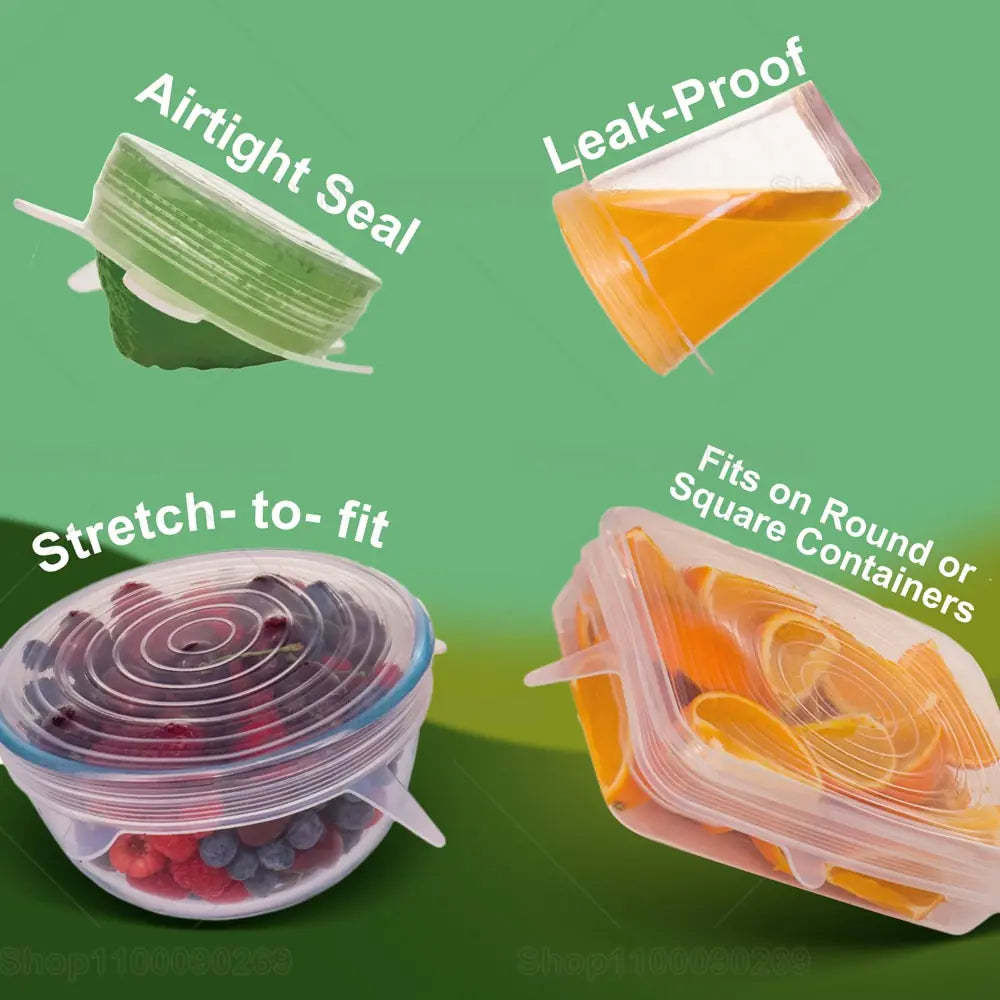 6 piece CupTerra™ - Stretchable Eco Lids